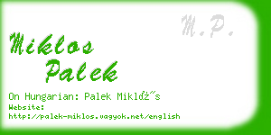 miklos palek business card